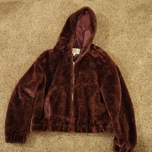 Faux Fur Magenta Jacket - Outer Edge